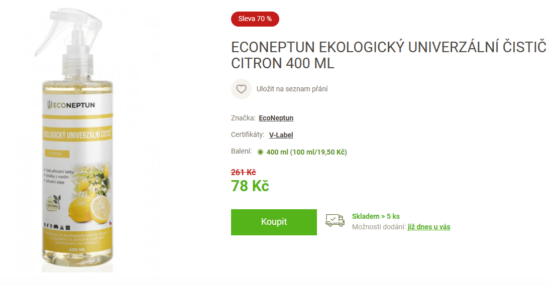 Eko univerzální čistič EcoNeptun 400 ml