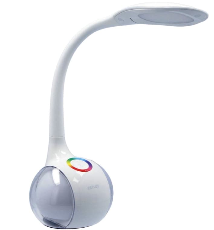 LED stolní lampa Retlux, barvy, stmívání