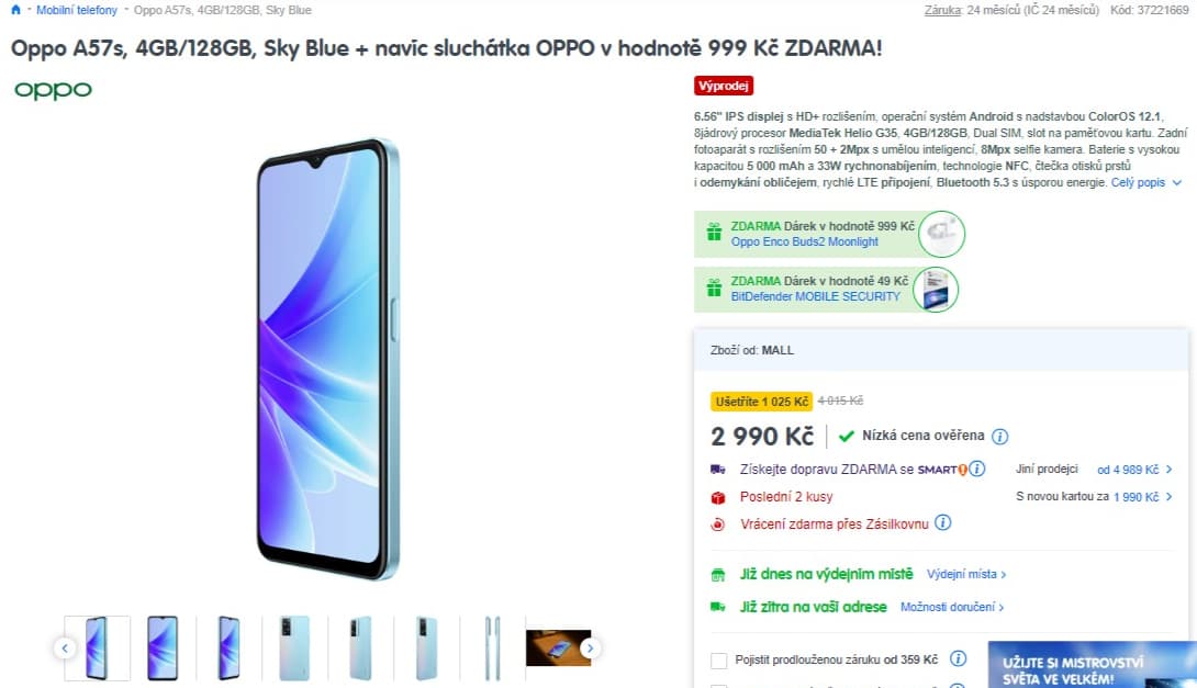 Oppo 8x 2,3GHz, 4GB RAM, 6,56"