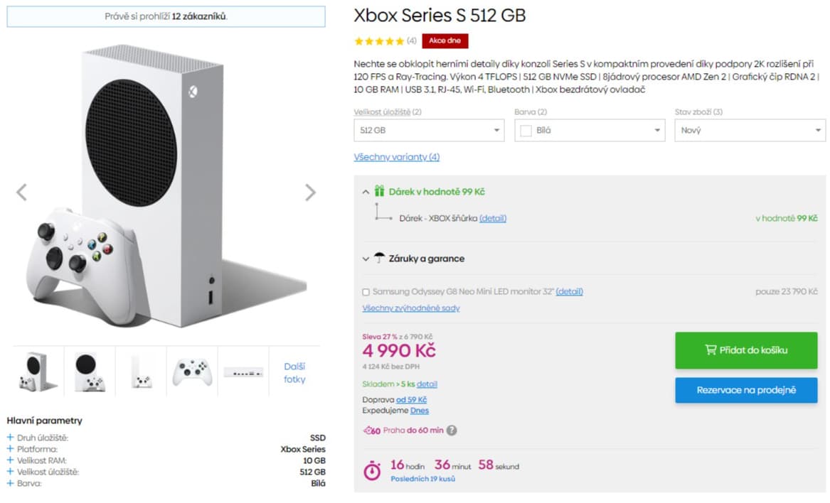 Konzole Xbox Series S 512 GB