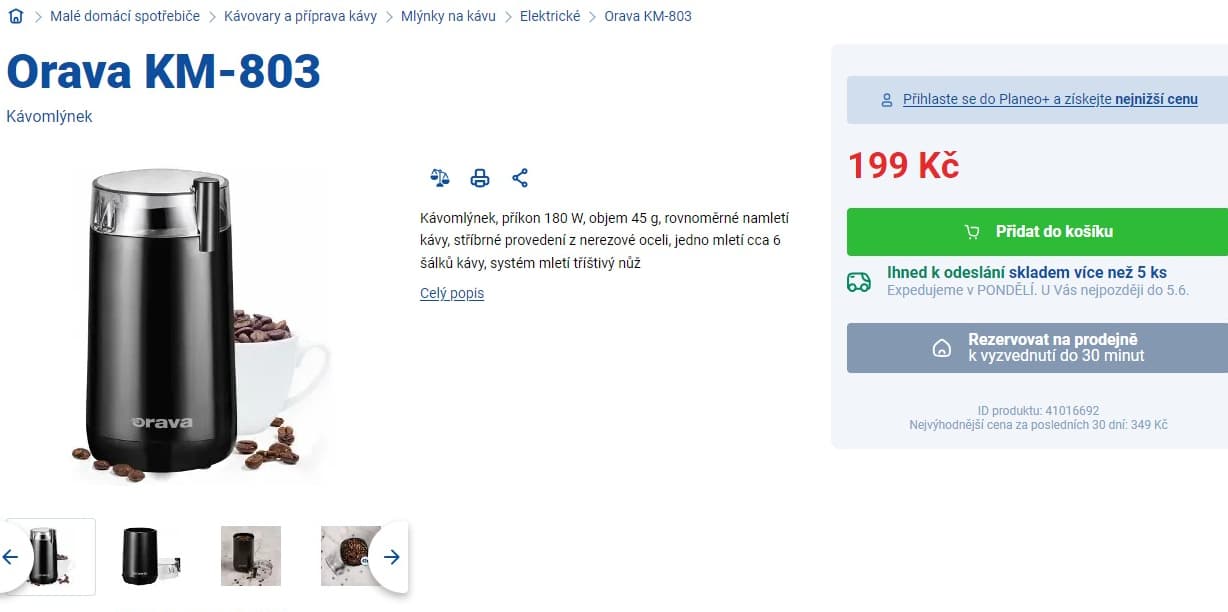 Kávomlýnek Orava 