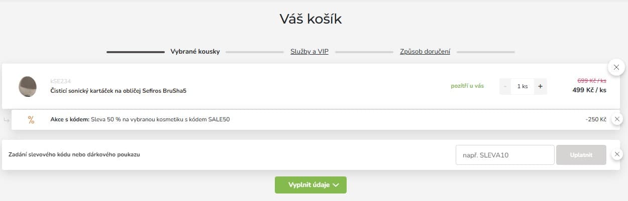 Silikonový hloubkový čistič pleti Sefiros