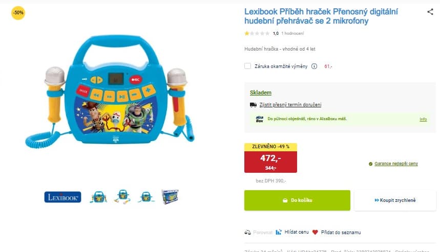 Přenosný karaoke přehrávač Lexibook