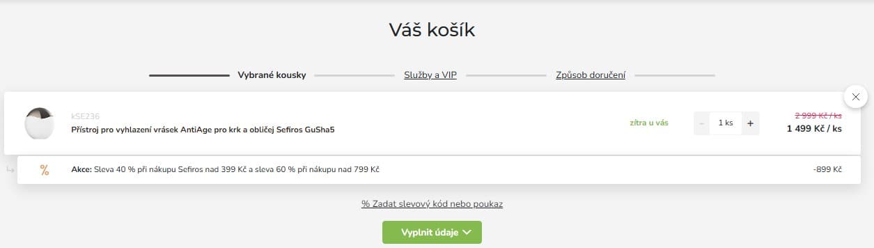 Přístroj pro vyhlazení vrásek Sefiros GuSha5