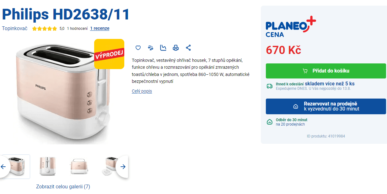 Topinkovač Philips Viva