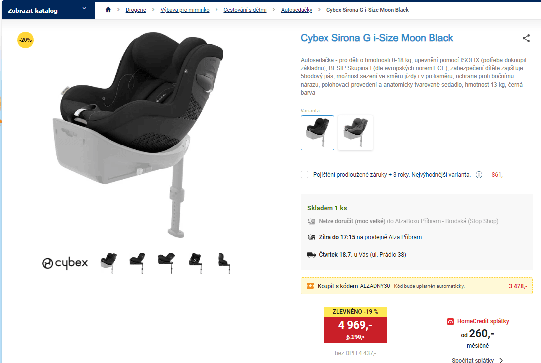 Dětská autosedačka Cybex Sirona G i-Size