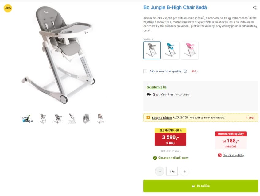 Jídelní židle Bo Jungle B-HIGH
