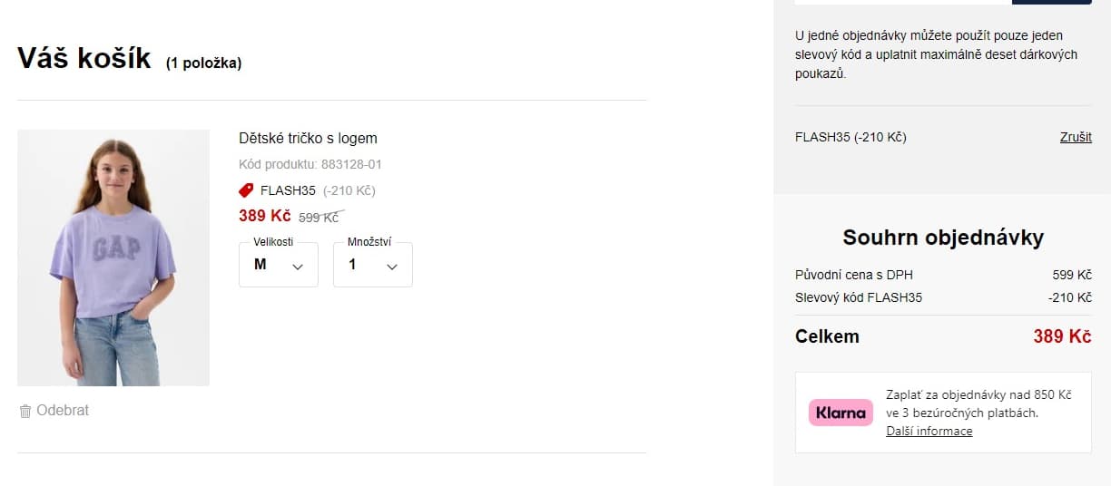 Gap.cz - extra kód -35% na vše