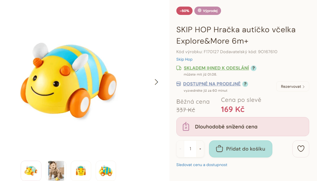 Hračka autíčko včelka Skip Hop