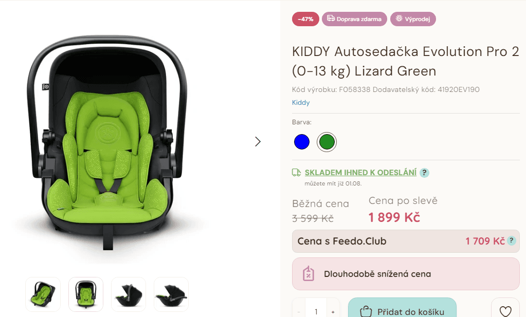 Autosedačka Kiddy Evolution Pro 2 (0-13 kg)