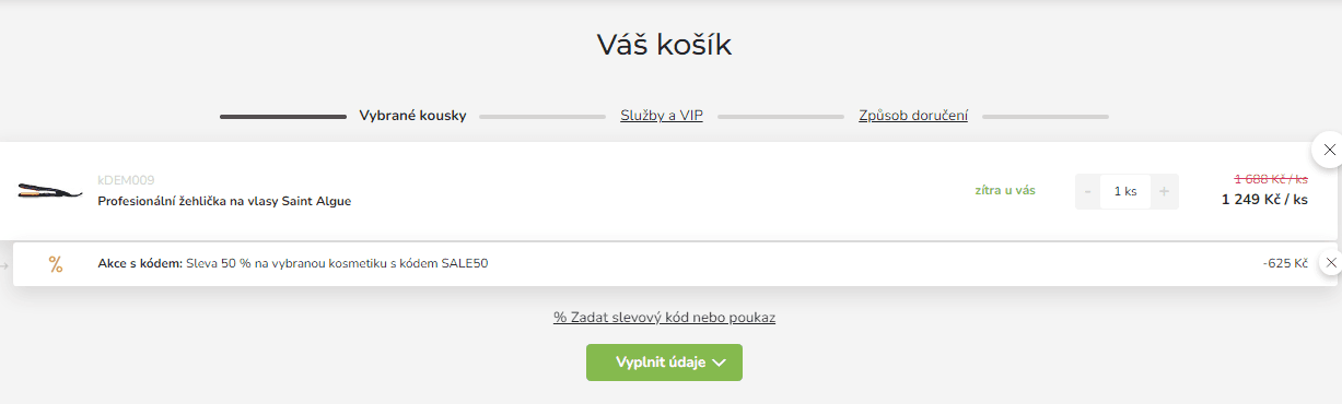 Profesionální žehlička na vlasy Demeliss
