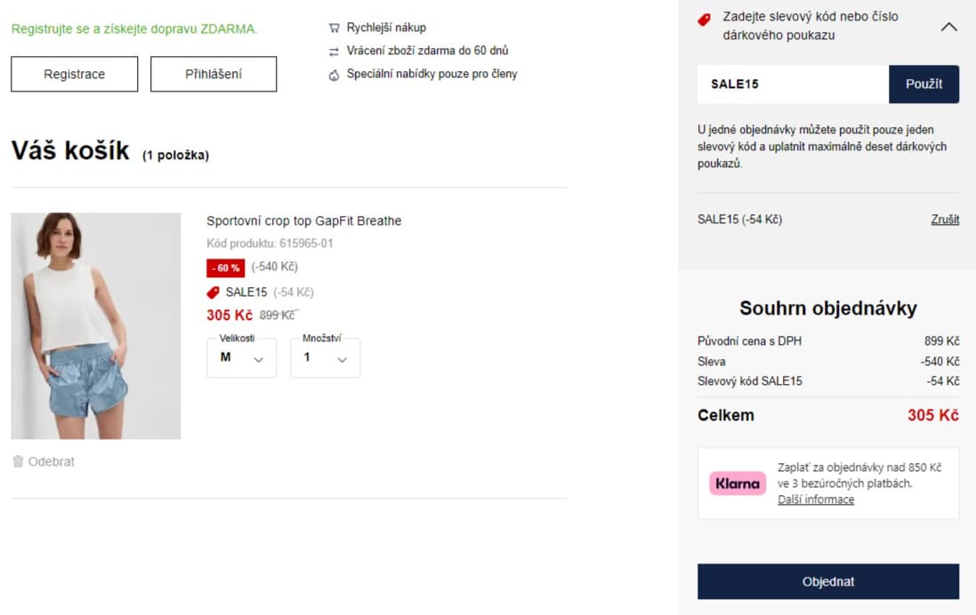 GAP - extra sleva 15% na výprodej