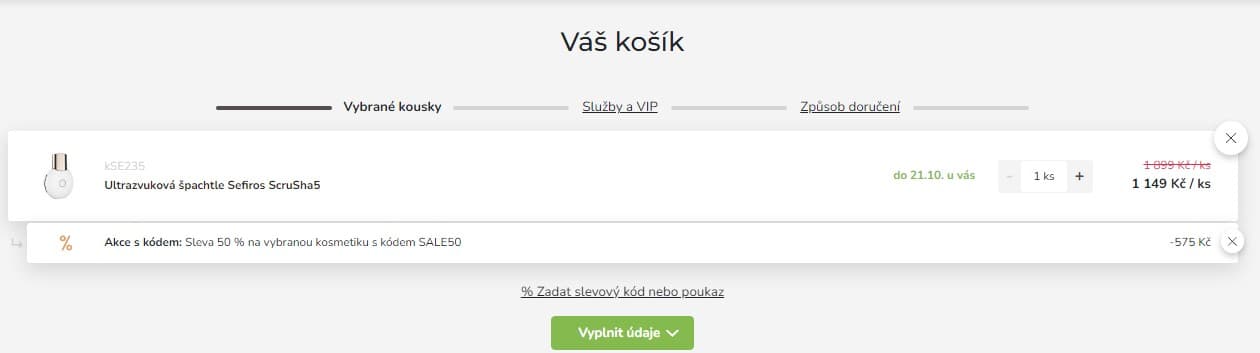 Ultrazvuková špachtle Sefiros ScruSha5