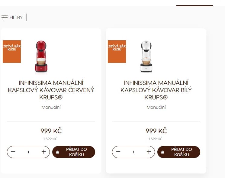 Kávovar na kapsle Krups Infinissima 