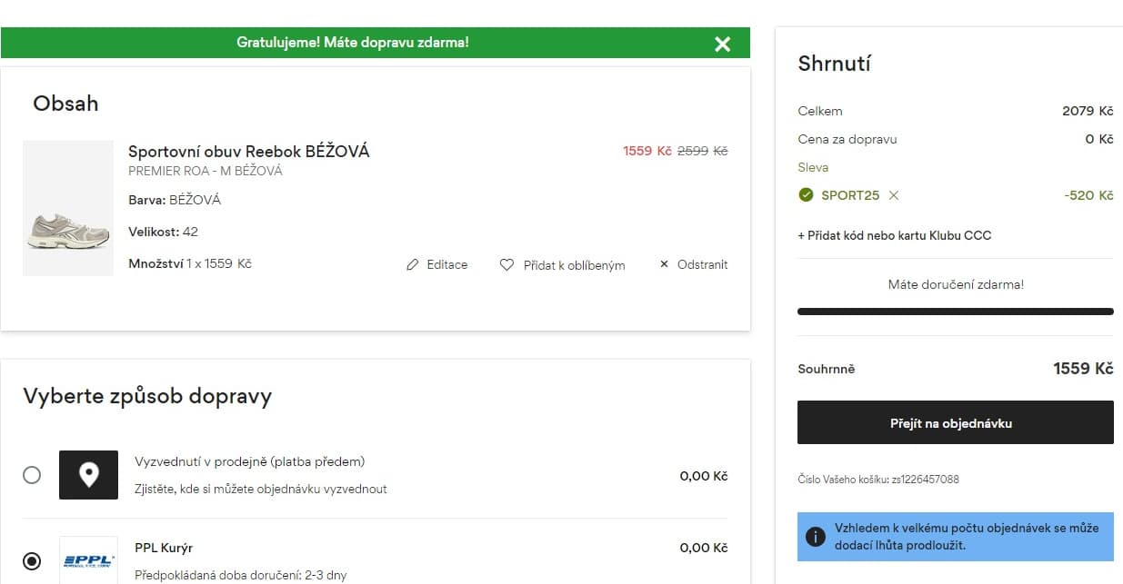 CCC - extra sleva 25% na sportovní obuv a batohy