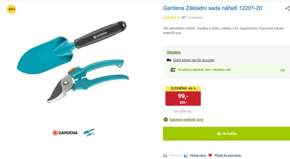 Lopatka a nůžky Gardena