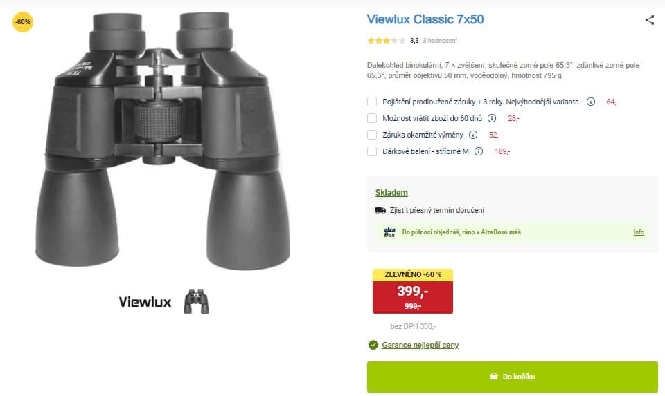 Dalekohled Viewlux Classic 7x50 