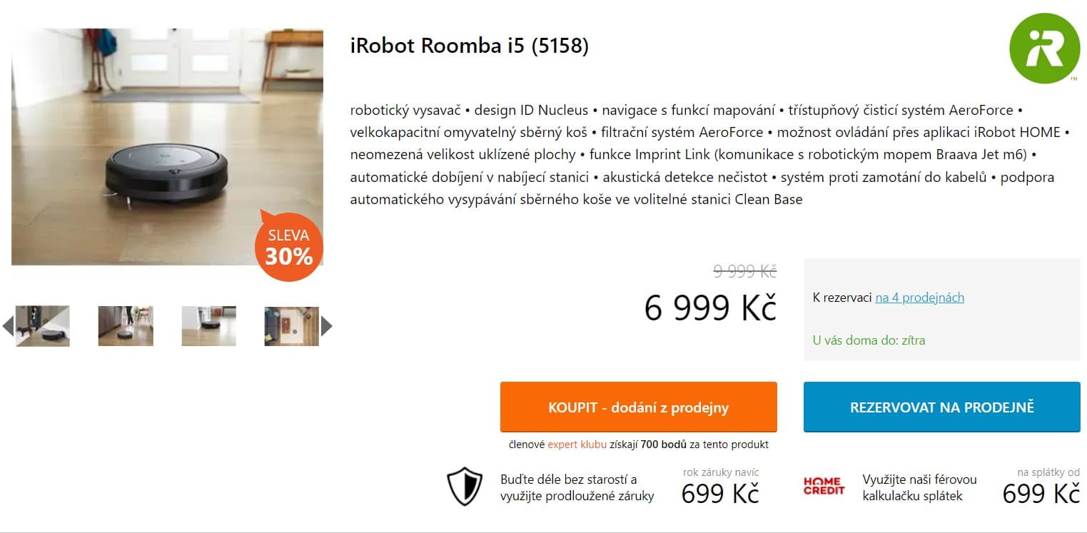 Robotický vysavač iRobot Roomba i5