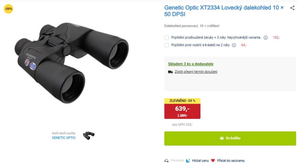 Dalekohled Genetic Optic 10x50