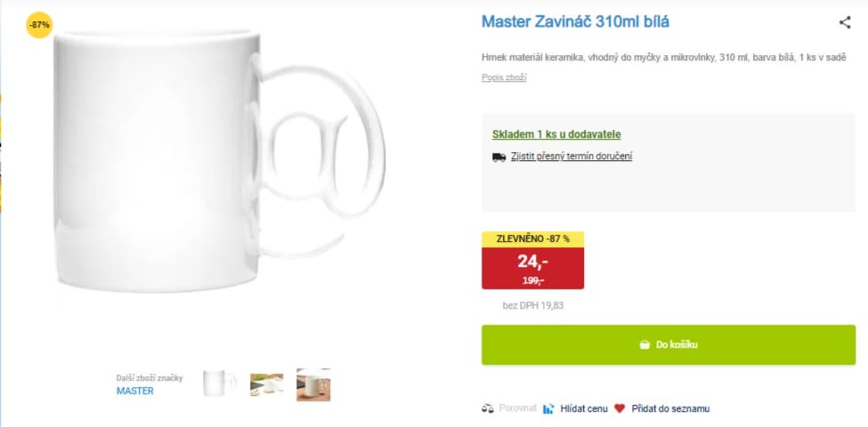Hrnek Master Zavináč 310 ml