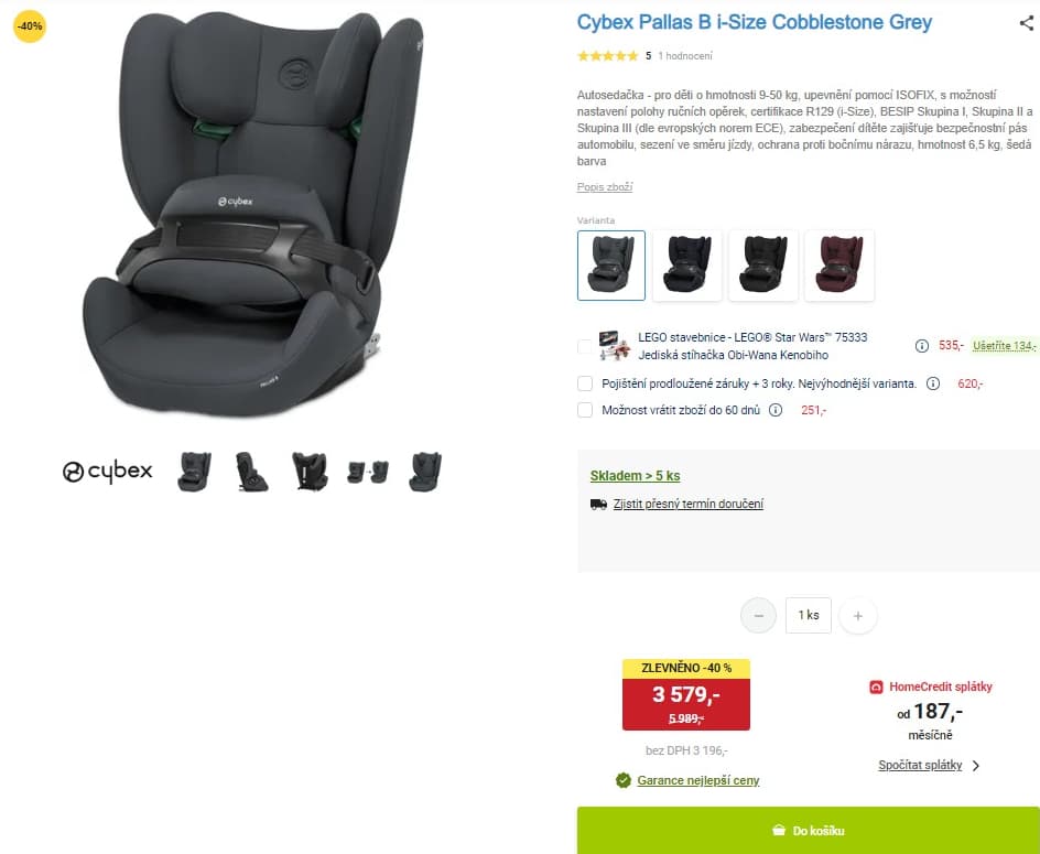 Autosedačka Cybex Pallas 9-50 kg