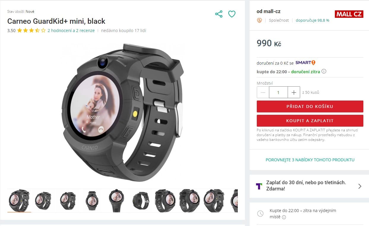 Dětské chytré hodinky Carneo GuardKid+