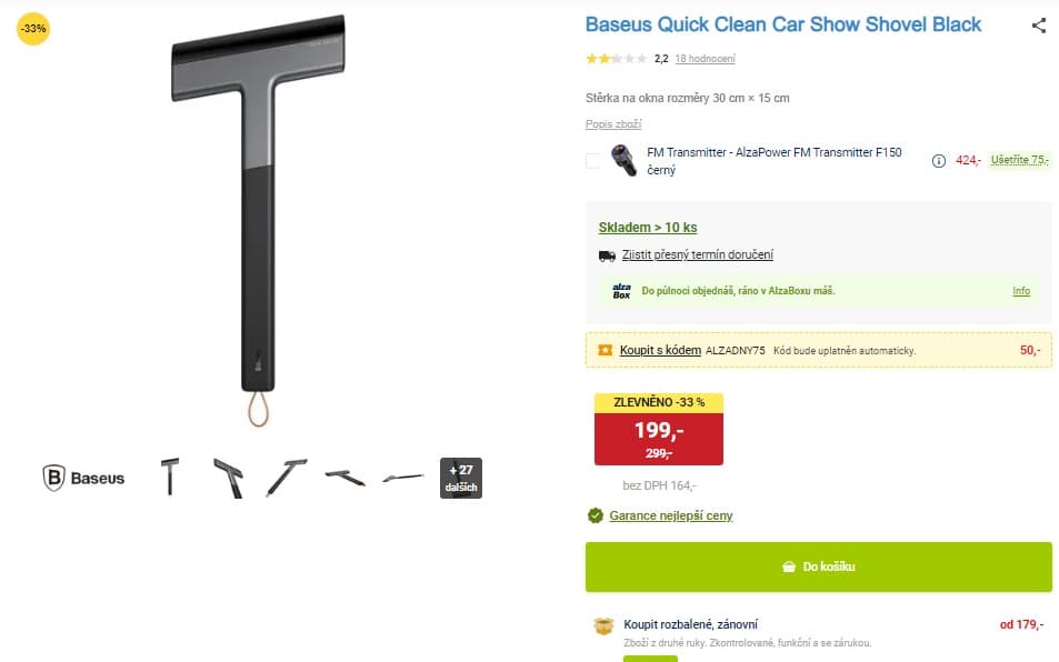 Škrabka na led Baseus 30x15 cm