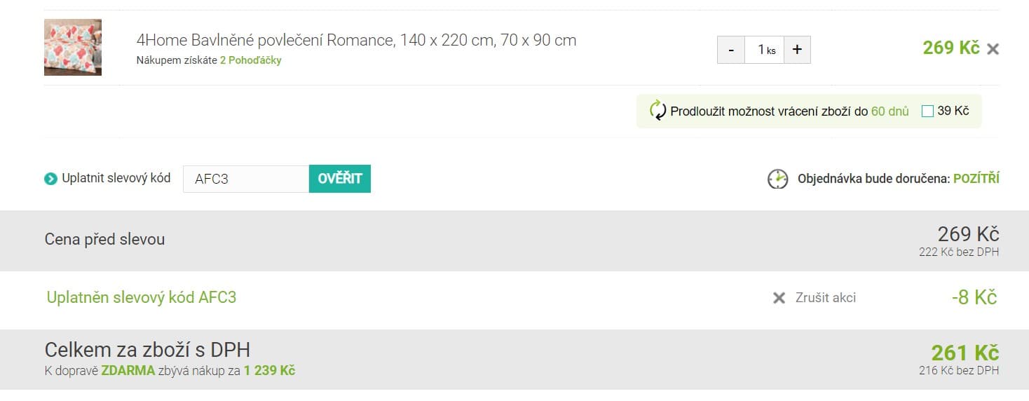 100% bavlněné povlečení Romance