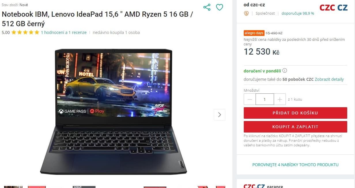 Lenovo, 4,2GHz, 16GB RAM, Nvidia 4GB
