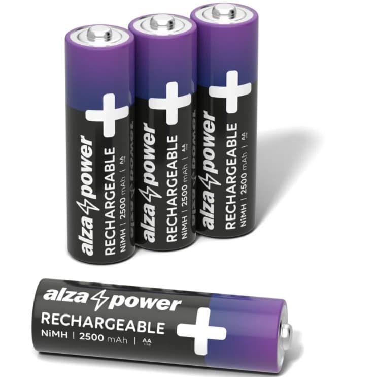 4x nabíjecí baterie AA