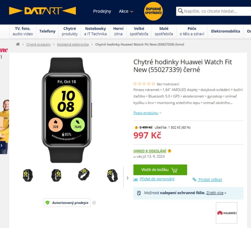 Chytré hodinky Huawei Watch Fit New