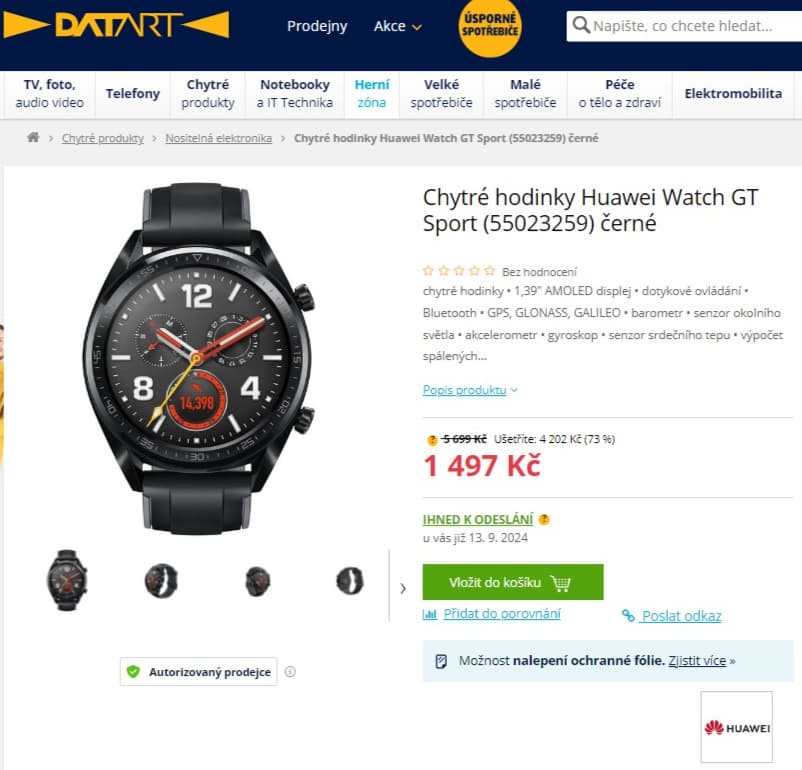 Smartwatch Huawei Watch GT 