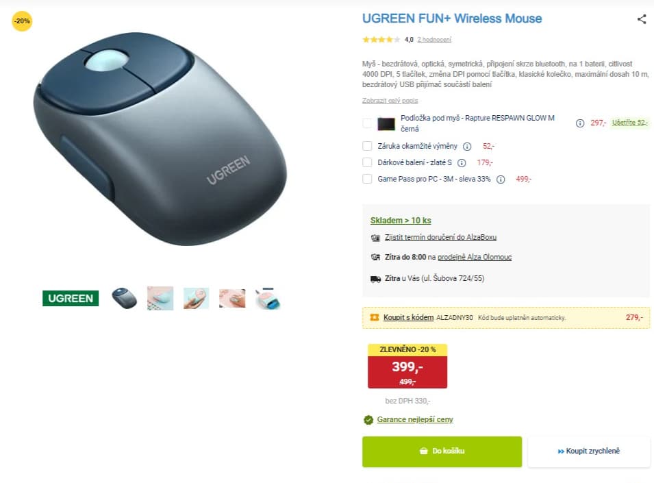 BT myš UGREEN FUN+