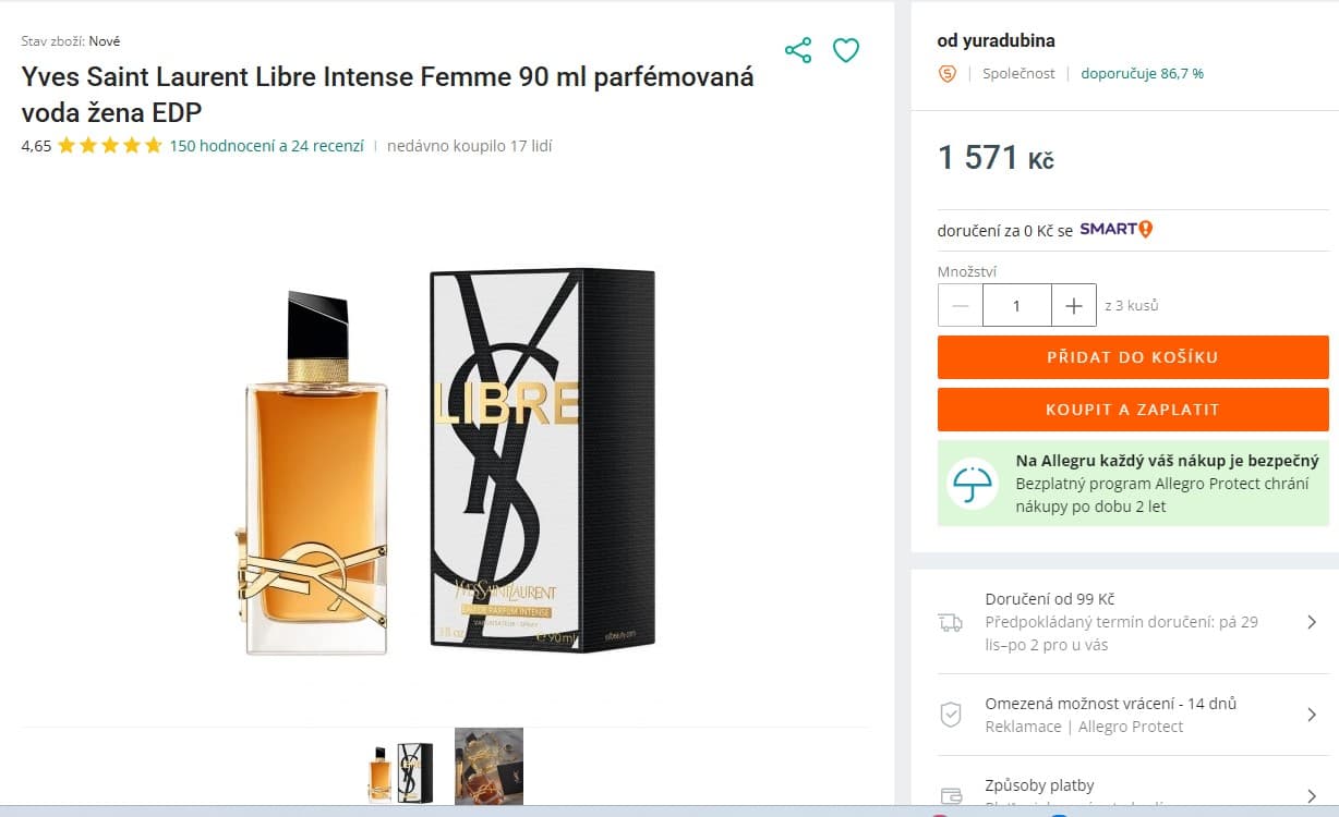 Yves Saint Laurent Libre Intense 90 ml EDP