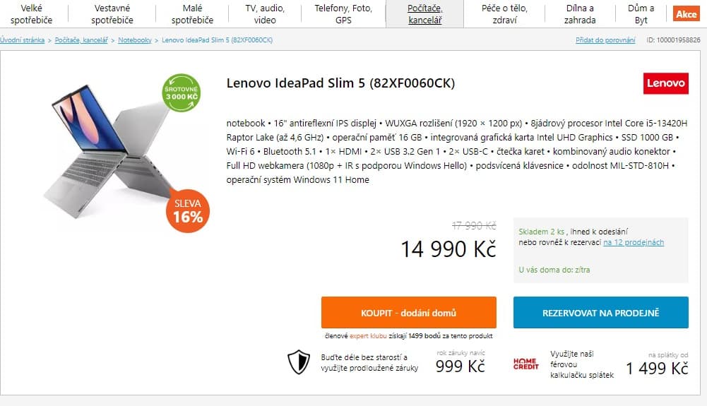 Lenovo i5 4,6GHz, 16GB RAM, 1TB SSD, 16"