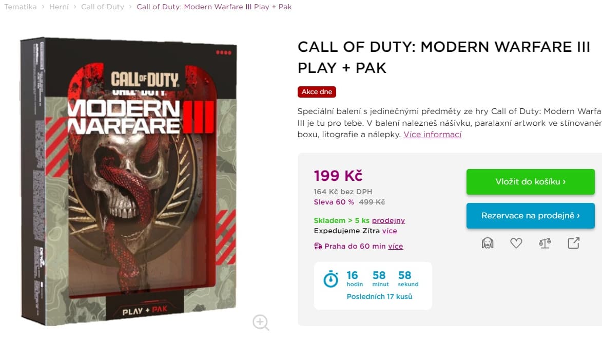 Předměty ze hry Call of Duty: Modern Warfare III