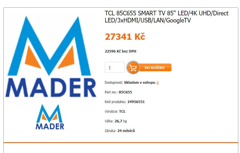 4K Google TV, Atmos, 215cm, TCL