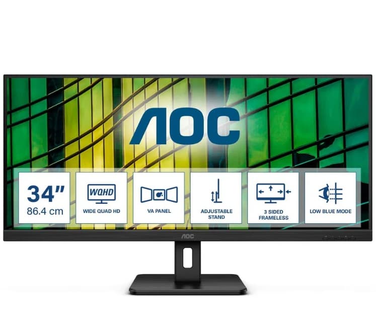 QHD LCD monitor AOC, 34", 100Hz, 21:9