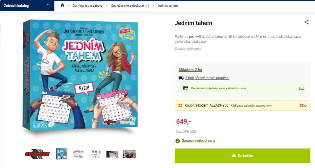 Týmová párty hra Jedním tahem