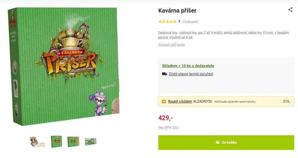 Karetní hra Kavárna příšer