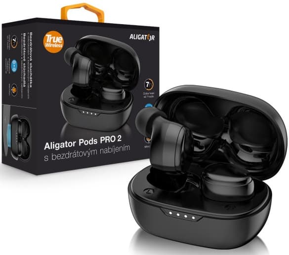 BT sluchátka Aligator Pods Pro 2, 30hod, Qi