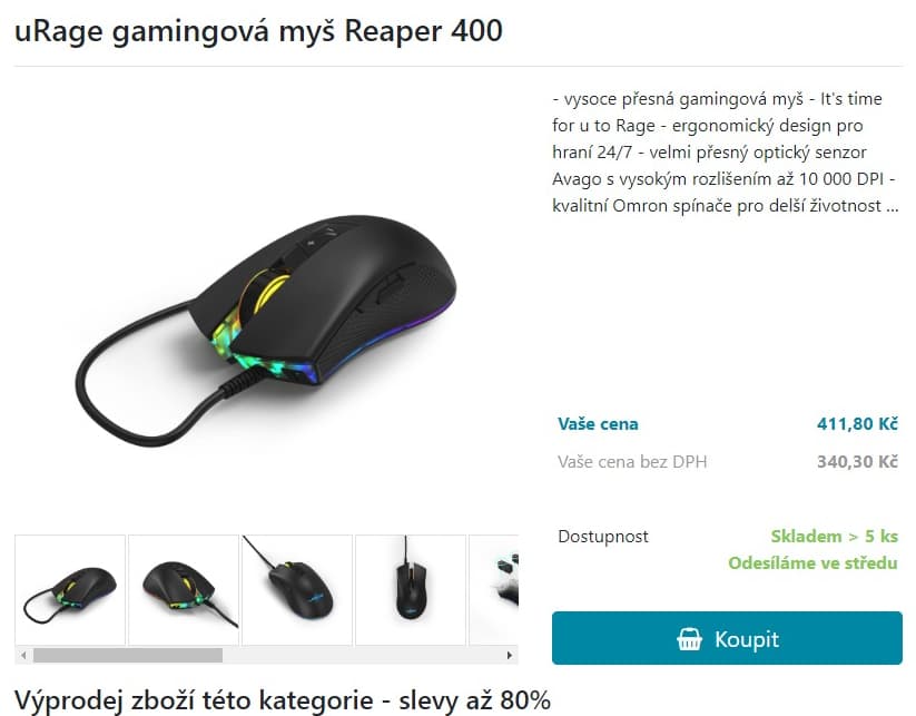 Herní myš Hama uRage Reaper 400