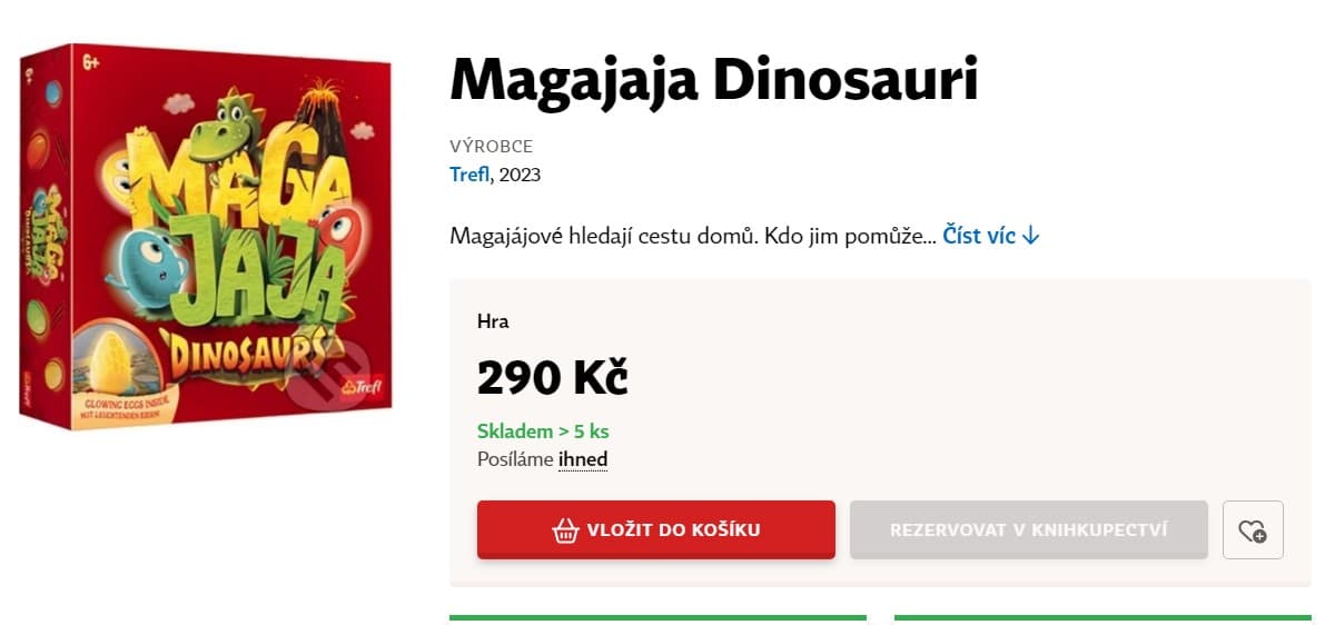 Desková hra Magajaja Dinosauři