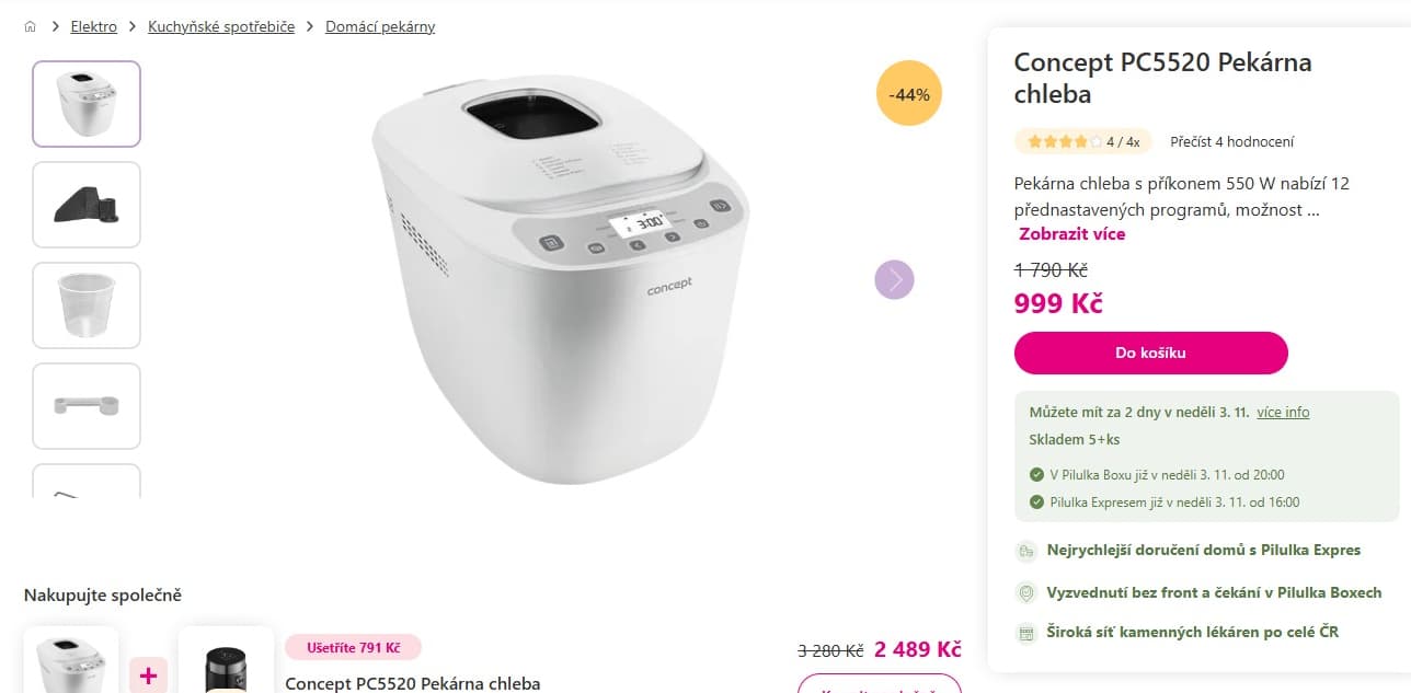 Domácí pekárna Concept 1 kg