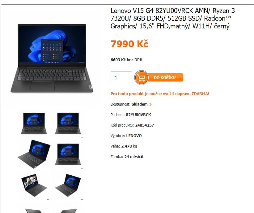 Lenovo 4,1GHz, 8GB RAM, 15,6", SSD
