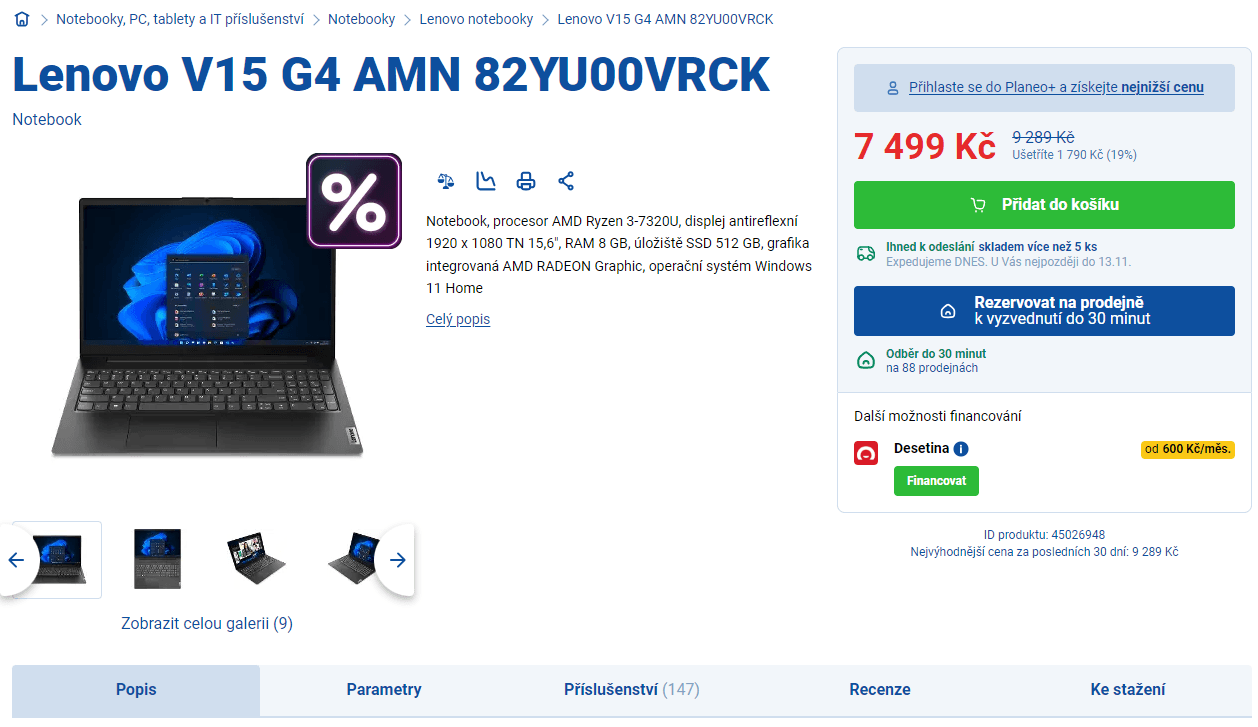 Lenovo 4,1GHz, 8GB RAM, 15,6", SSD