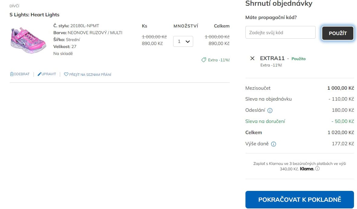 Skechers - sleva 11% na výprodej
