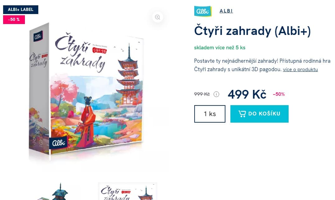 Desková hra Čtyři zahrady Albi