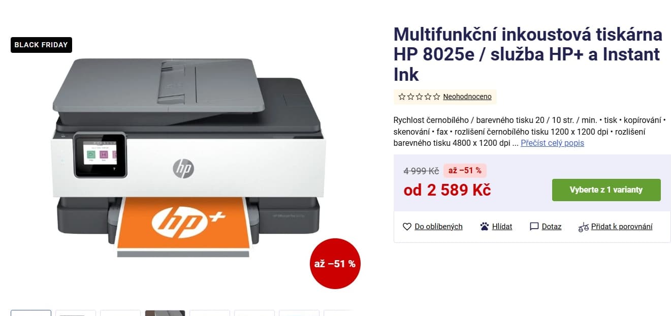 Ink barva multifunkce HP, Wifi