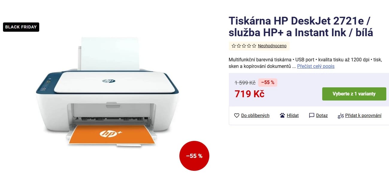 HP, tiskárna, skener, kopírka, WIFI, barva